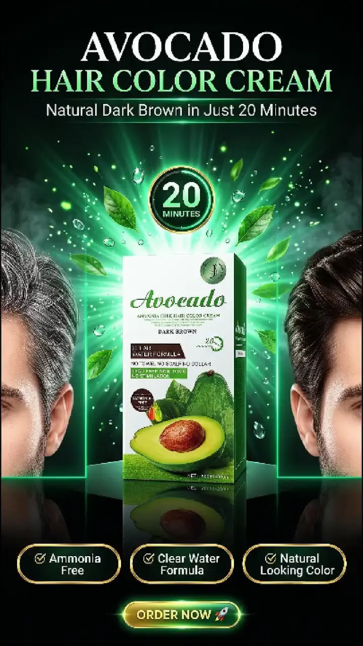 Avocado ammonia-free hair colour – grey to black, video 2